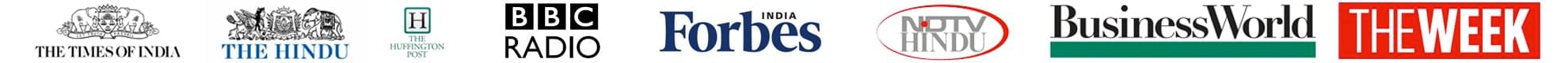 Featured in The Times of India, The Hindu, Huffington Post, BBC, Forbes India, NDTV, BusinessWorld, and The Week